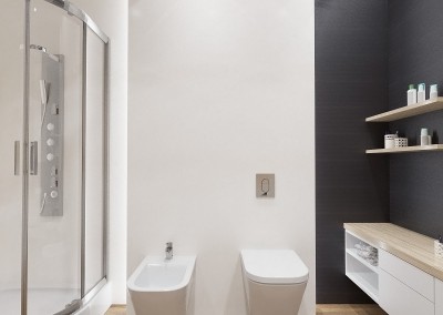 Projekt wnętrza łazienki - mieszkanie we Wrocławiu